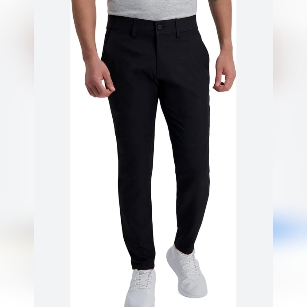 HAGGAR Ative Series Men's Black Slim Fit Flat Front size 30 x 32